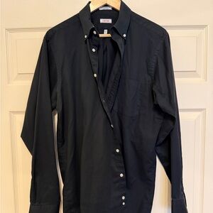 Izod Men's Black Casual Button Down Shirt